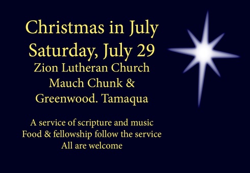 7-29-2017, Christmas In July, Zion Lutheran Church, Tamaqua