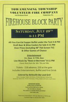 7-29-2017, Firehouse Block Party, Towamensing Fire Company, Palmerton