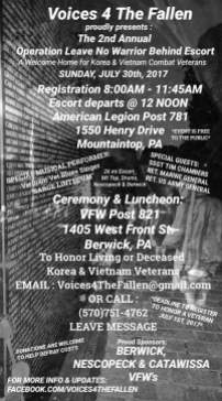 7-30-2017, Voices 4 The Fallen, American Legion Post 781, Mountaintop