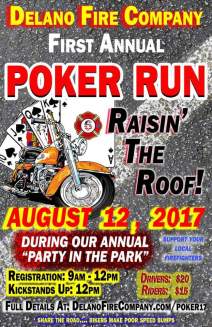 8-12-2017, Poker Run, Delano Fire Company, Delano