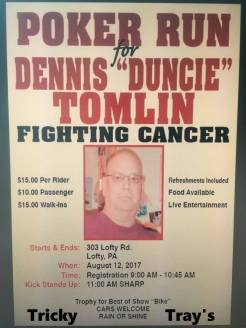 8-12-2017, Poker Run for Dennis Duncie Tomlin, Lofty