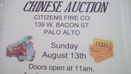 8-13-2017, Chinese Auction, at Citizens Fire Company, Palo Alto