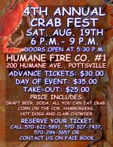 8-19-2017, Crab Fest, at Humane Fire Company, Pottsville