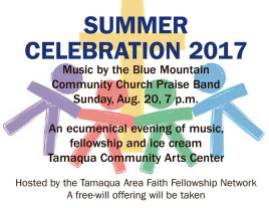 8-20-2017, Summer Celebration, Music, Ice Cream, at Tamaqua Community Arts Center, Tamaqua
