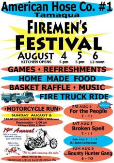 8-4, 5, 6-2017, Firemen's Festival, Block Party, at American Hose Company, Tamaqua