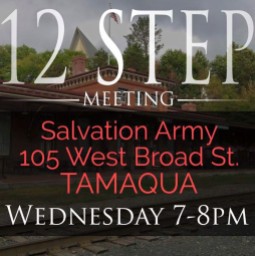 Meet Every Wednesday, 12-Step Group, 7-8 PM, Salvation Army, Tamaqua